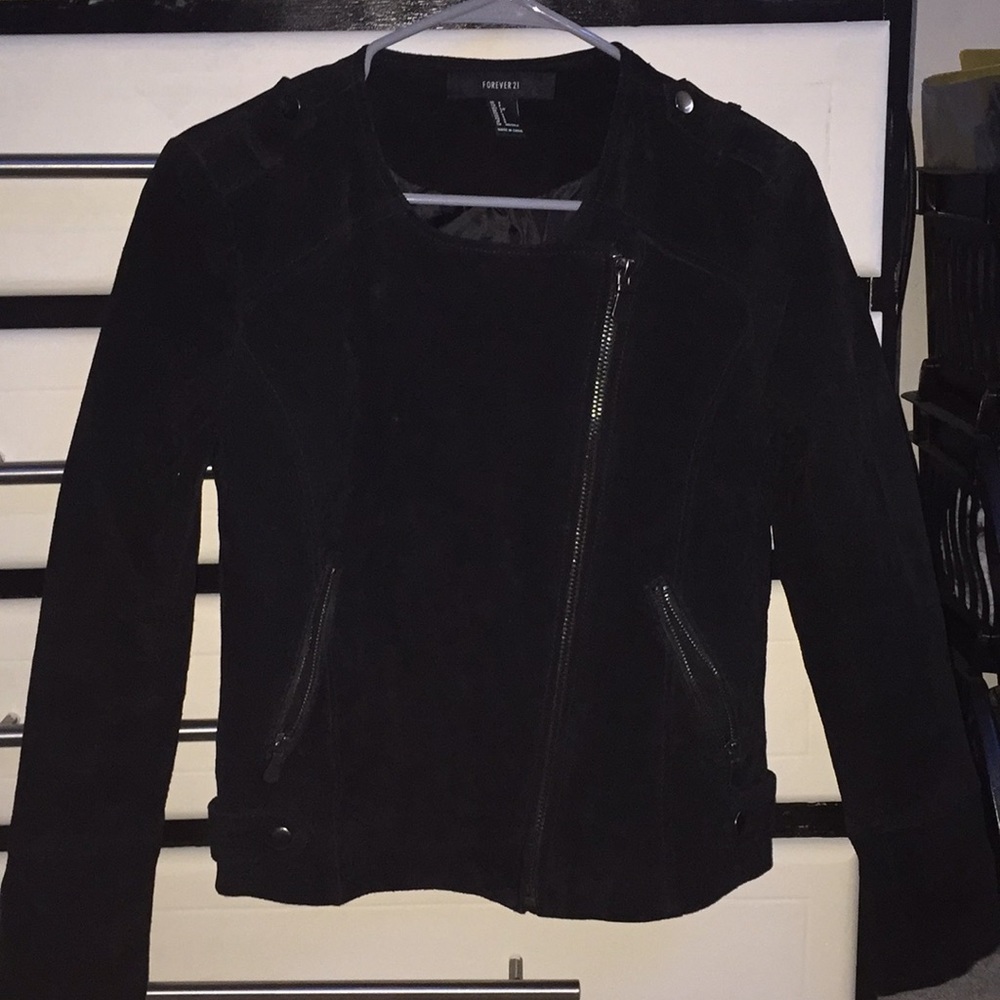 BLACK SUEDE/LEATHER JACKET